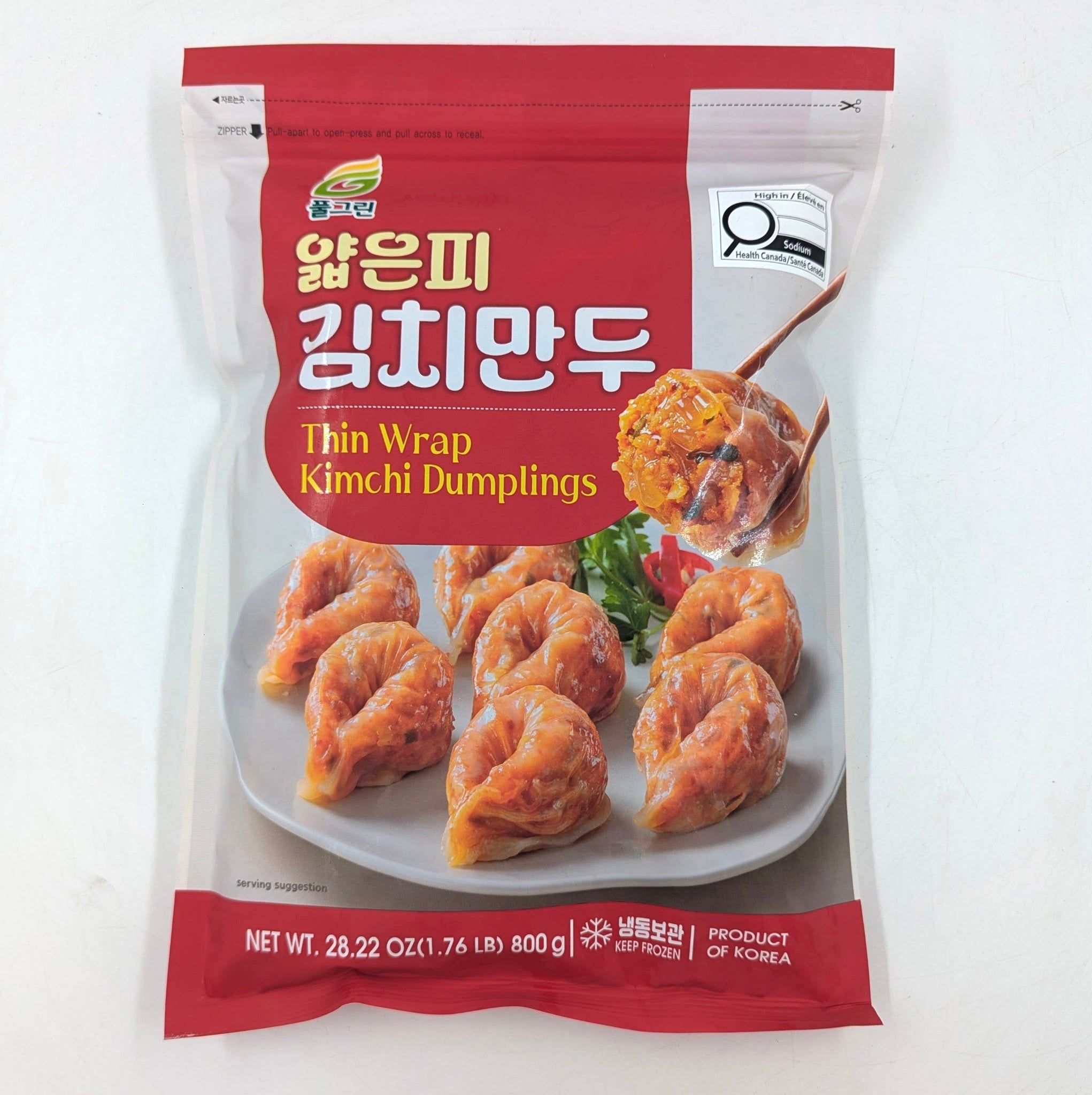 THIN WRAP KIMCHI DUMPLINGS(800G*10EA) 풀그린 얇은피 김치만두